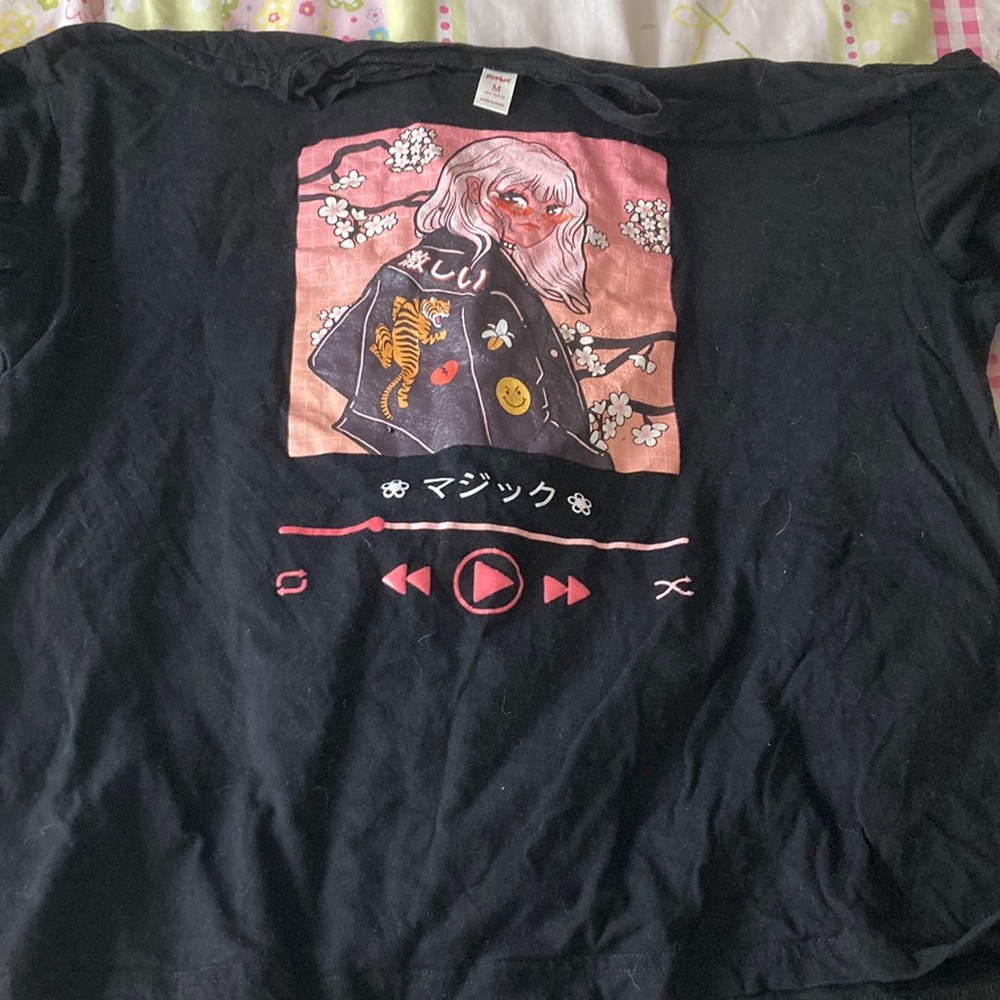 japanese anime romwe graphic tee